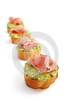 Avocado and parma ham