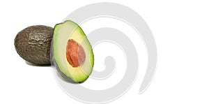 Avocado pear or alligator pear Persea americana on white background