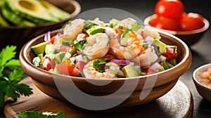 avocado salad mexican food shrimp