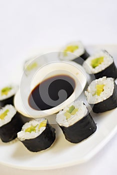 Avocado sushi roll