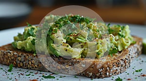 avocado toast recipe, smooth avocado spread on whole grain toast, a quick and tasty breakfast option that is both creamy