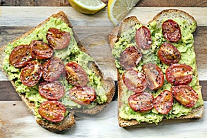 Avocado Toast with Roasted Cherry Tomatoes