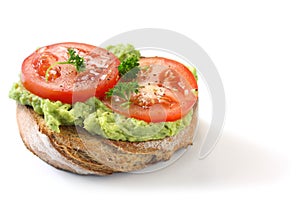 Avocado and Tomato on Rye Toast