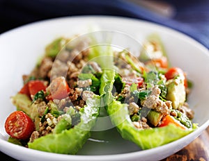 Avocado turkey lettuce wraps