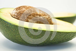 Avocado on white background