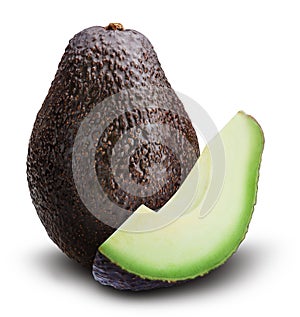 Avocado on white background