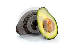 Avocados on white