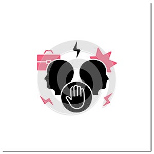 Avoid conflict glyph icon