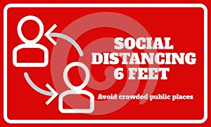 Avoid crowded public places keep social distance to prevent corona virus infection.