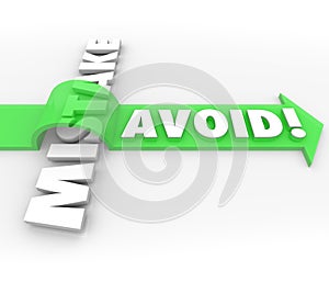 Avoid Mistake Arrow Over Word Prevent Problem Error photo