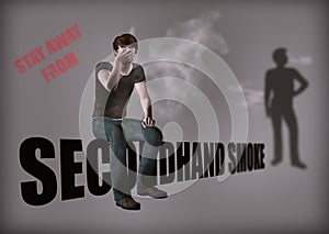 Avoid Secondhand Smoke Smoker Illustration photo