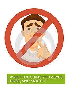 Avoid touching your eyes, nose and mouth coronavirus tips