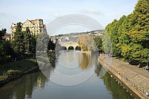 Avon River in Bath, England