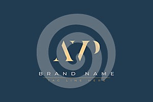 AVP abstract letter logo design