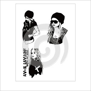 Avril Lavigne vector template