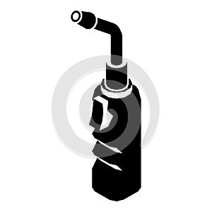 Avto welding torch icon, simple black style