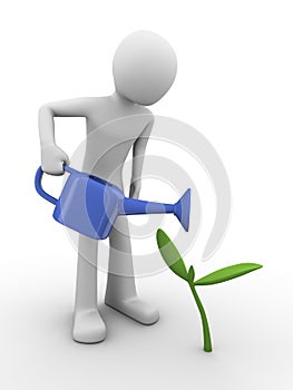 Awakening: watering the sprout