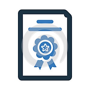 Award, certified, page quality icon. Editable vector icon design is isolated on a white background