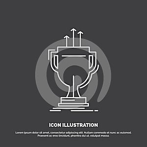 award, competitive, cup, edge, prize Icon. Line vector symbol for UI and UX, website or mobile application