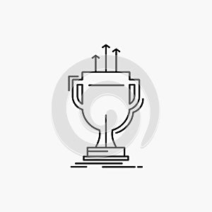 award, competitive, cup, edge, prize Line Icon. Vector isolated illustration