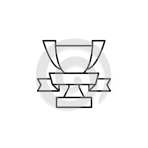 Award, cup, ribbon icon. Simple thin line, outline vector of awards icons for ui and ux, website or mobile application photo