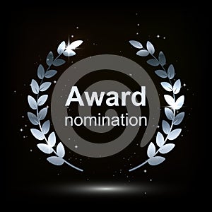 Award element isolation on darck background. winner nomination. vector illustration photo