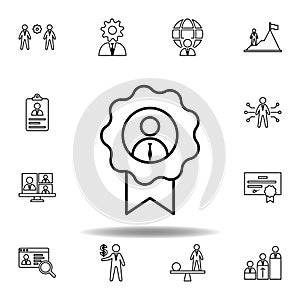 Award, employee, worker icon. Set of hr elements. Can be used for web, logo, mobile app, UI, UX photo