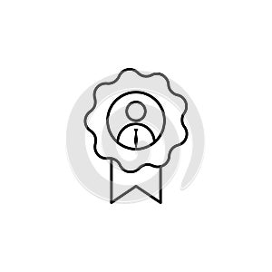 Award, employee, worker icon on white background. Can be used for web, logo, mobile app, UI, UX photo