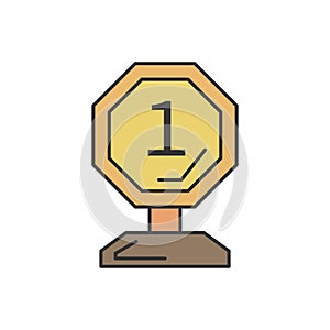 Award, prize, first place icon. Simple outline colored vector of award icons for ui and ux, website or mobile application photo