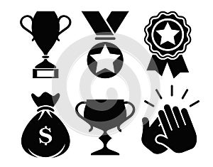 Award and reward vector icons