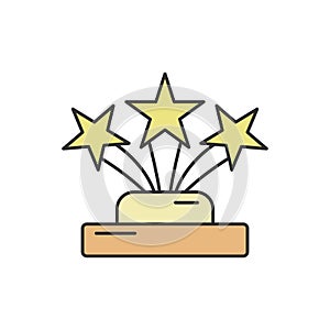 Award, stars icon. Simple outline colored vector of award icons for ui and ux, website or mobile application photo