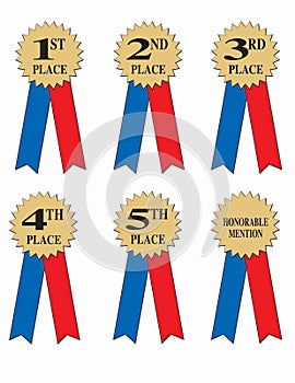 Award or winner ribbons