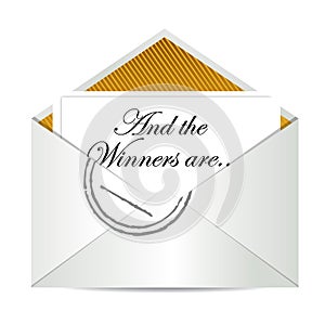 Award winners envelope
