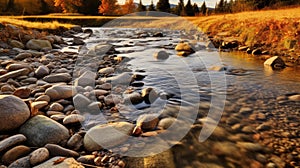 Award-winning Fall Photography: Sand Dunes Stream With River Stones