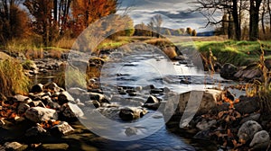 Award Winning Photography: Prairie Stream In Fall Time With Hdr