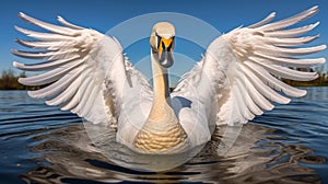 Award-winning Swan Photography With Stunning Wing Patterns And Strong Facial Expression