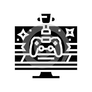 awards game development glyph icon vector illustration