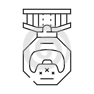 awards game development line icon vector illustration