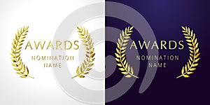 Awards logotypes set
