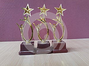 Golden award cups Trophys