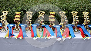 Awards waiting to be assigned after equitation event