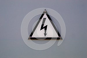 Aware of electricity, warning sign