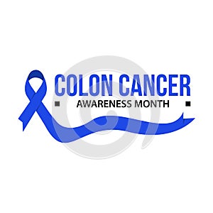 Colon cancer awareness vector illustration photo