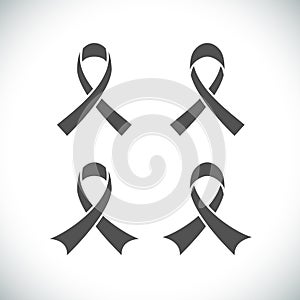 Awareness ribbon flat icons