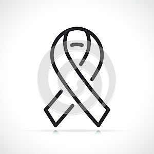 Awareness ribbon thin line icon