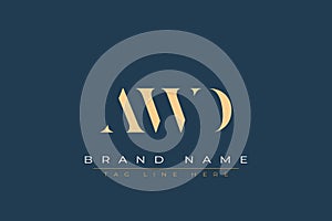 AWD abstract letter logo design