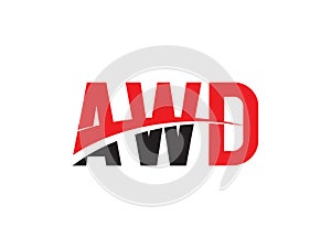 AWD Letter Initial Logo Design Vector Illustration