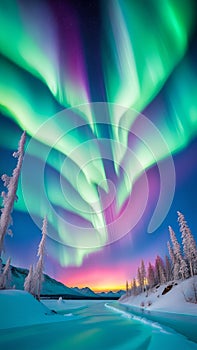 Awe-Inspiring Aurora Borealis Dancing Across Arctic Sky