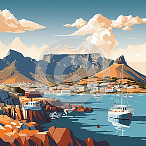 Awe-inspiring beauty of Cape Town with Table Mountain and Robben Island