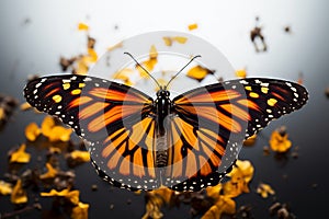 Awe inspiring journey monarch butterfly in majestic mid flight migration display